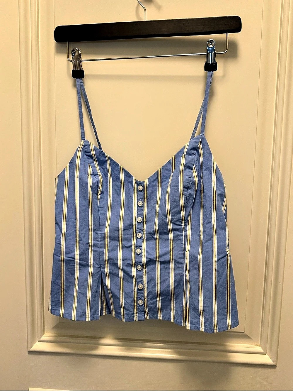 Abercrombie & Fitch Striped Camisole in Blue & Yellow Like New